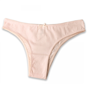 Solid Light Peach Thong Panty