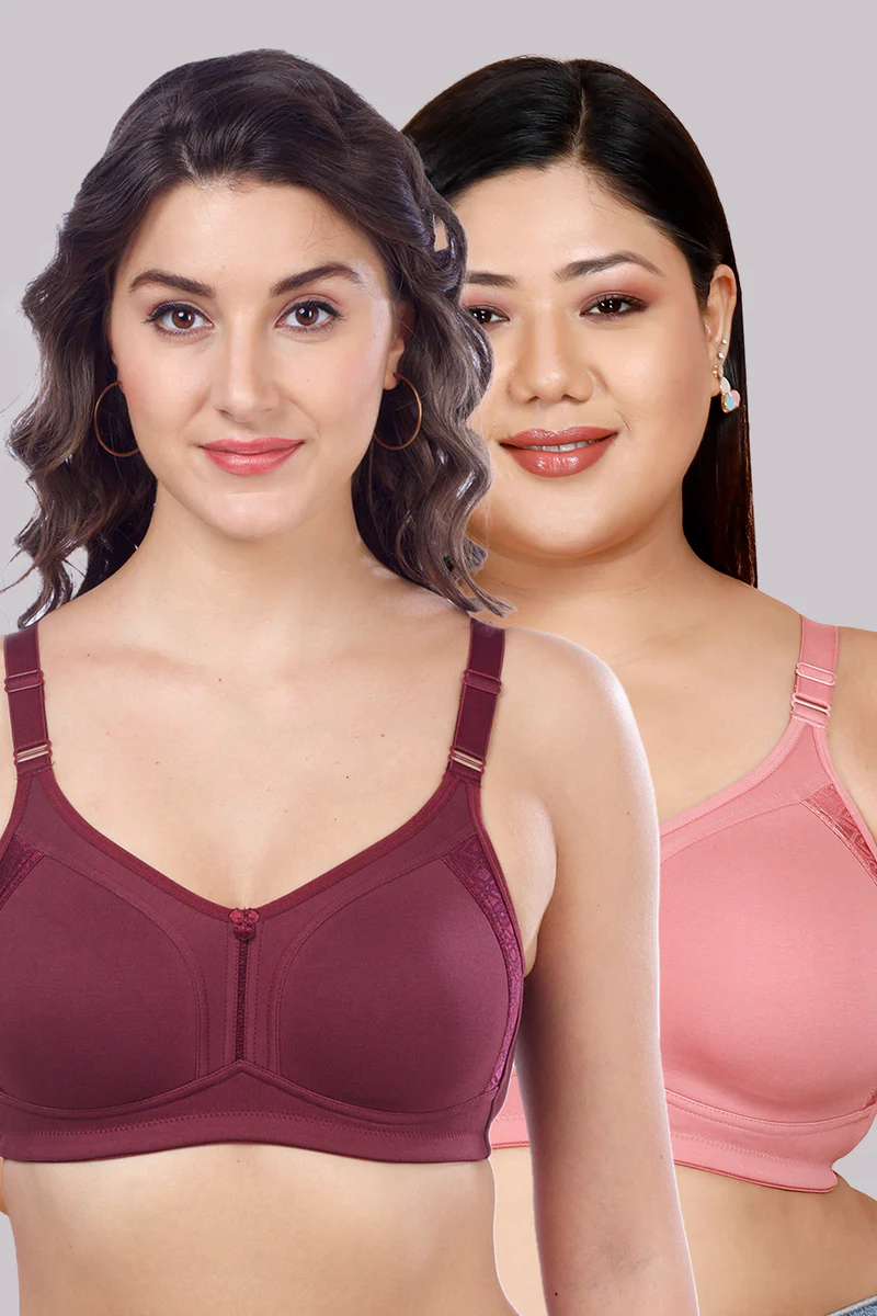 K.WINE-DUSTY-ROSE_6b5310f8-ac58-4226-8546-0a6f2e042c01 Double Layered Cups Seamless Bra | M 4414 Pack of 2 | K.WINE DUSTY ROSE - Image 1