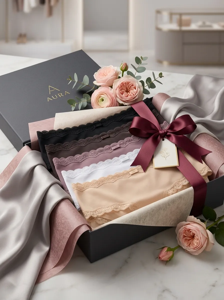 Product_unboxing_luxury_gift_box_202606290132 Pack of 5 Ladies Mid Rise Microfiber Hipster Cotton Briefs Panty - Image 1