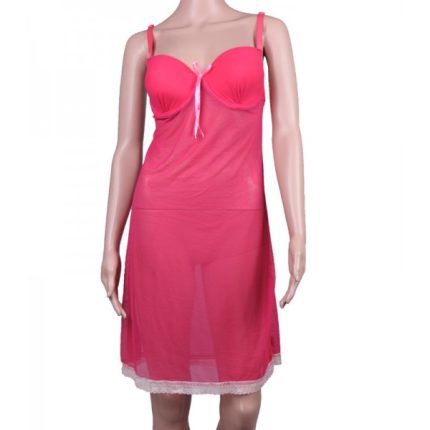 Exotic Tomato Satin 2 Part Nighty