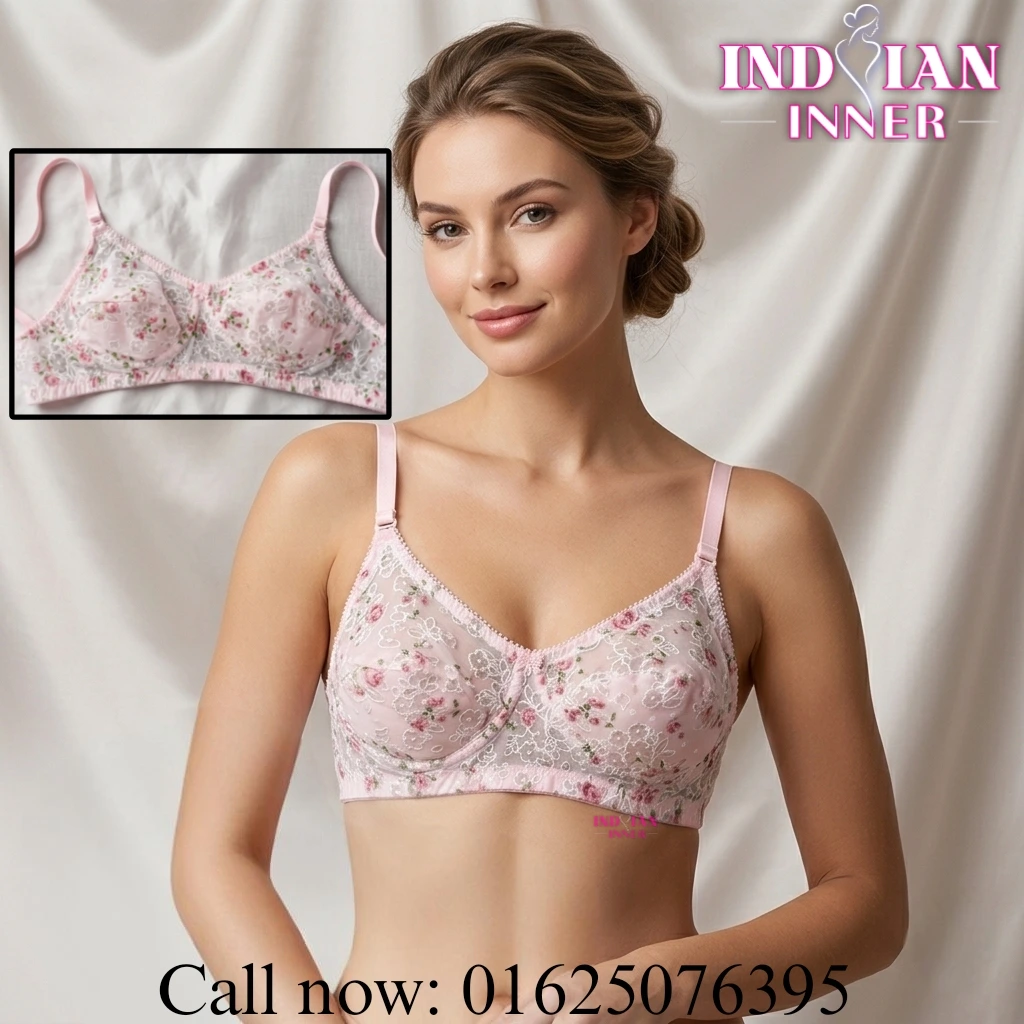 Indian Kalyani Bra pink Indian Kalyani Cotton Bra
